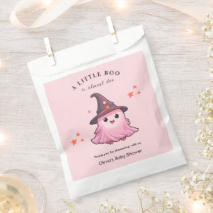 Pink A Little Boo Halloween Baby Shower  Favour Bag