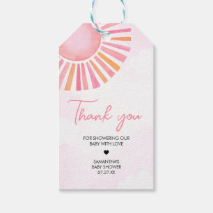 Pink A Little Ray of Sunshine Favour Tags