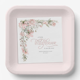 Pink a Little wildflower themed Elegant baby girl  Napkin