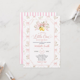 Pink A Sweet little ONE is on the way Baby Shower Invitation