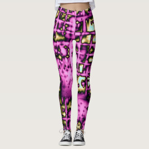 Pink Abstract Art Leggings