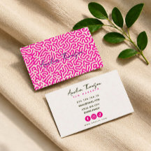 pink abstract art pattern hand written business