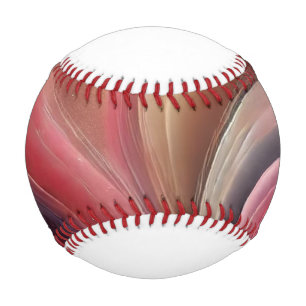 Pink Abstract Baseball with Elegant Design