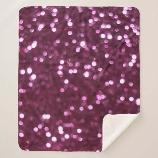 Pink abstract, bokeh defocused lights. sherpa blanket (Front)