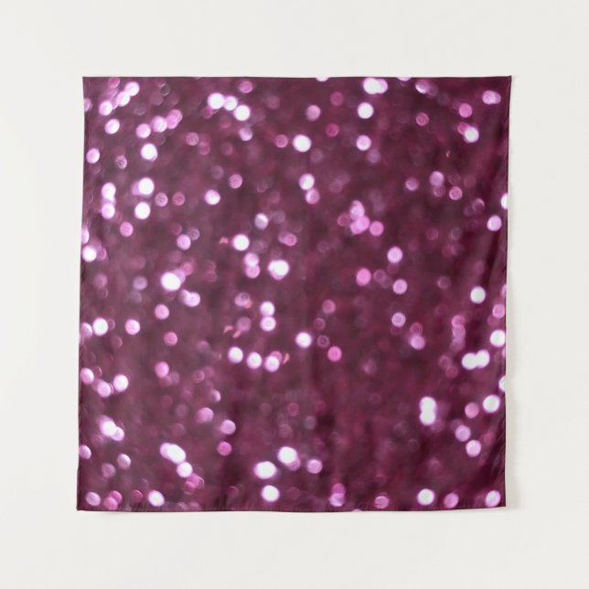 Pink abstract, bokeh defocused lights. tapestry (Front)