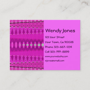 pink abstract business card