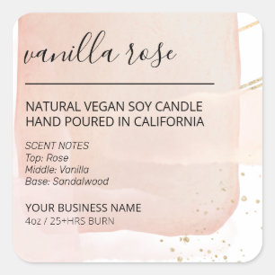 Pink Abstract Candle Product Labels
