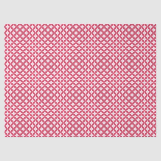 Pink, abstract circles tissue paper (Front)