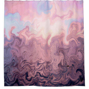 Pink Abstract Design 51 Shower Curtain
