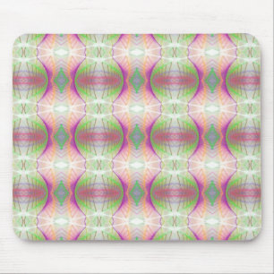 Pink Abstract Fractal Pattern Mouse Pad