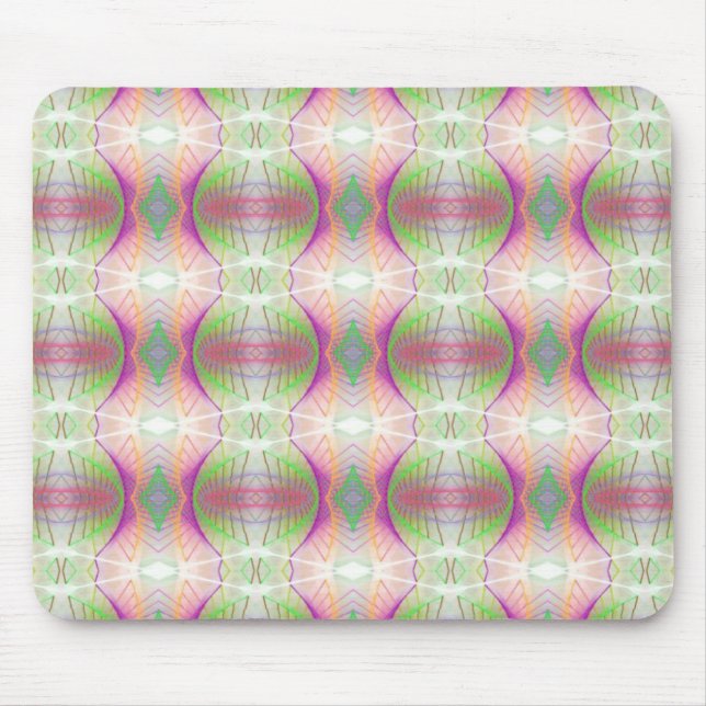 Pink Abstract  Fractal Pattern Mouse Pad (Front)