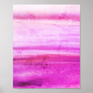 Pink abstract Fun Cool Whimsical Art Pretty Unique Poster