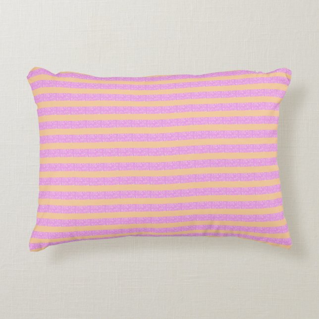Pink Abstract Geometric  Decorative Cushion (Front)