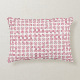 Pink Abstract Geometric Octagonal Circle Pattern Decorative Cushion