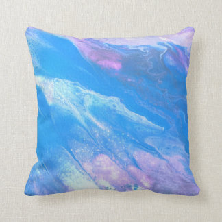 Pink Abstract Marble Stone Paint Tie Dye Cushion