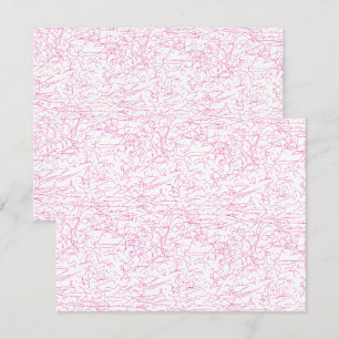 Pink Abstract Office File Folder Set Card