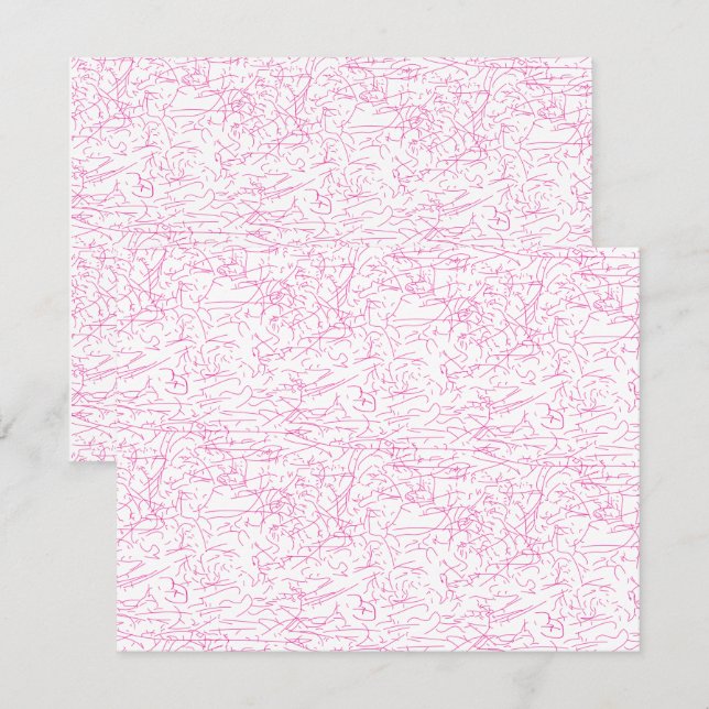 Pink Abstract Office File Folder Set Card (Front/Back)