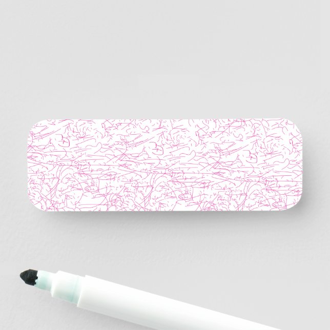 Pink Abstract Office File Folder Set Name Tag (In Situ)