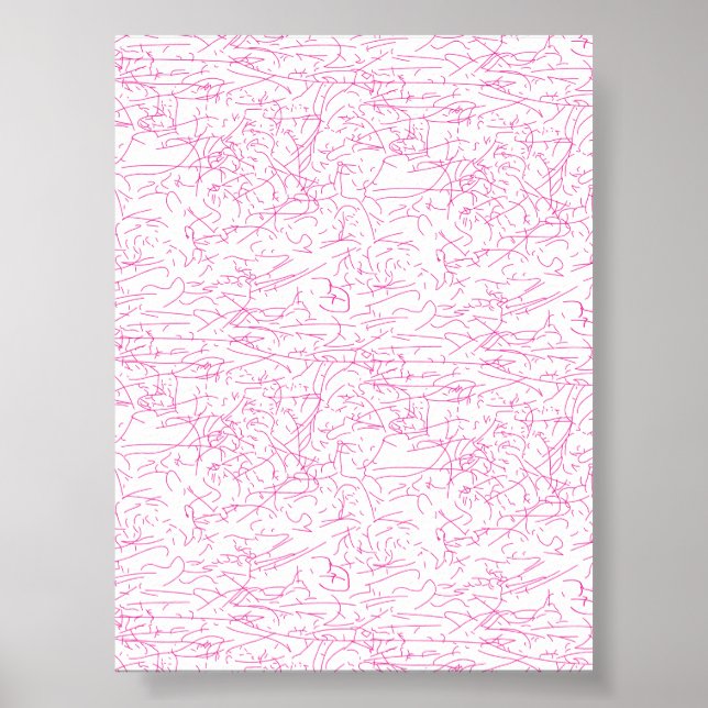 Pink Abstract Office File Folder Set Poster (Front)