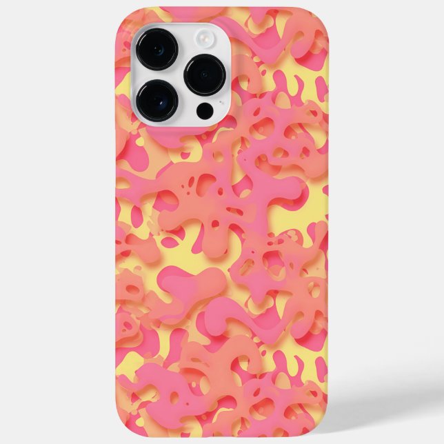 Pink Abstract Organic Pattern Case-Mate iPhone Case (Back)