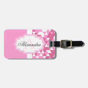 Pink Abstract Pattern Luggage Tag