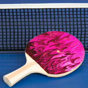 Pink abstract pattern ping pong paddle