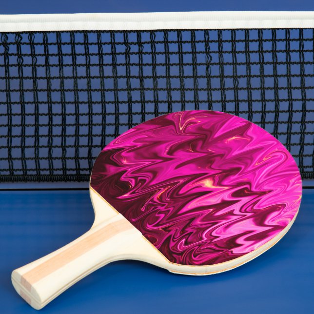 Pink abstract pattern ping pong paddle (Insitu)