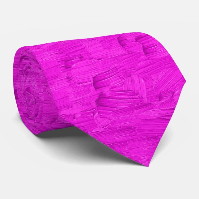 Pink Abstract Pattern Tie (Rolled)