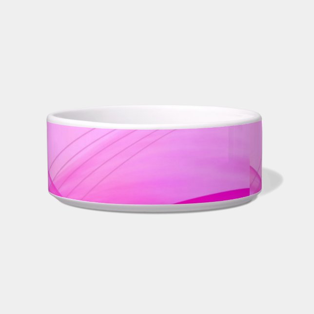 Pink Abstract Pet Bowl (Front)