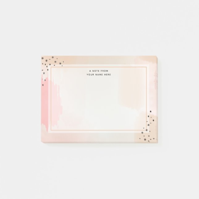 Pink Abstract Post-it Notes (Front)