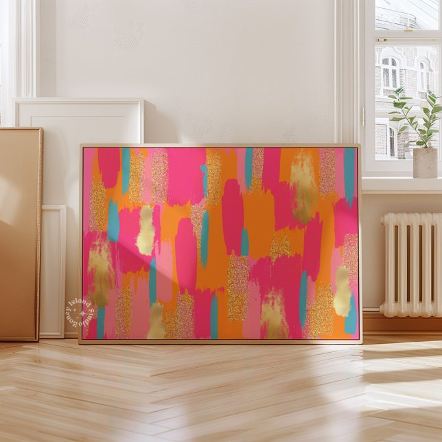 Pink Abstract Preppy Dorm Decor ( )