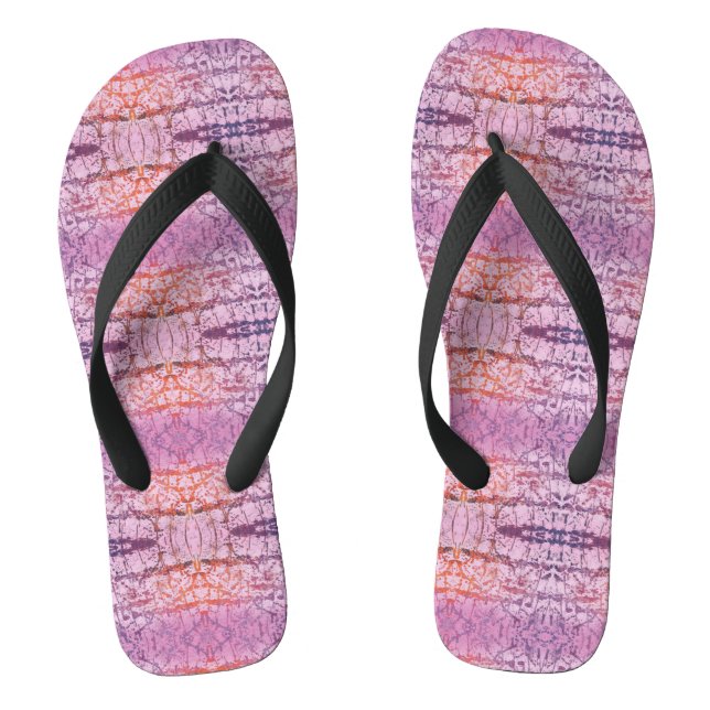 Pink Abstract Thongs (Footbed)