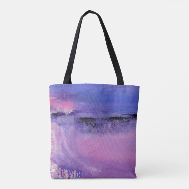 Pink Abstract Tote Bag (Back)