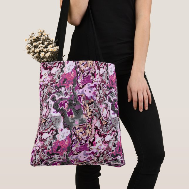 pink Abstract Tote Bag (Close Up)