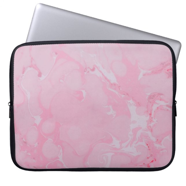 Pink abstract wallpaper laptop sleeve (Front)