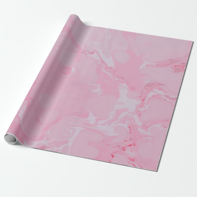 Pink abstract wallpaper wrapping paper (Unrolled)