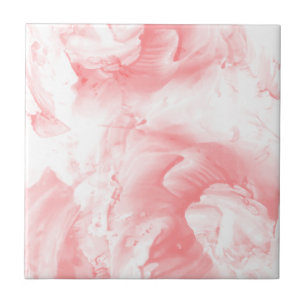 Pink Abstract Watercolor Background Ceramic Tile