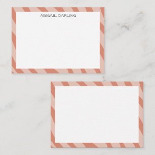 Pink Abstract Zebra Print Texture Note Card