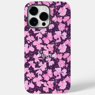 Pink Acrylic Paint Flower Petals Case-Mate iPhone 14 Pro Max Case