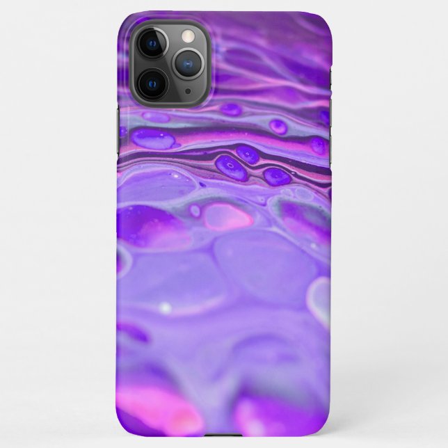 Pink Acrylic Purple, Fluid Art Painting Marble iPhone Case (Back)