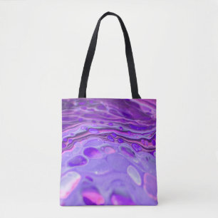 Pink Acrylic Purple, Fluid Art Painting Marble Tote Bag
