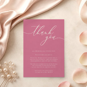 Pink Add Photo Thank you Enclosure Card