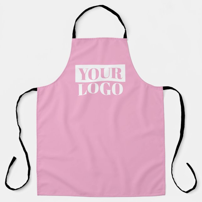 Pink - add your logo apron (Front)