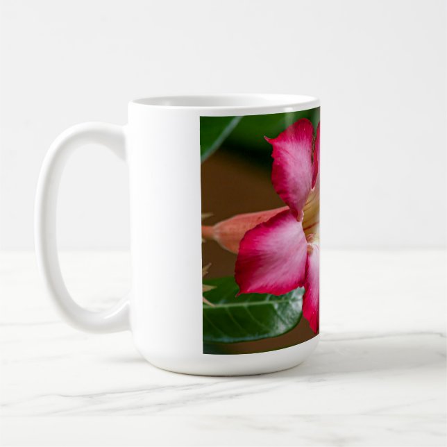 Pink Adenium Obesum flower a.k.a. Desert Rose Coffee Mug (Left)