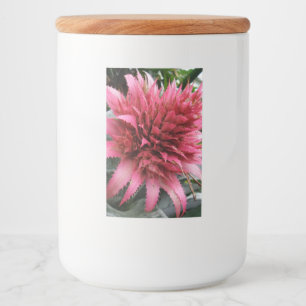 Pink Aechmea Flower Food Container Label
