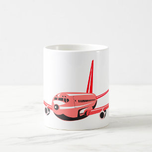 Pink Aeroplane Coffee Mug