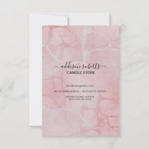 Pink Aesthetic Candle Care   Thank You Card