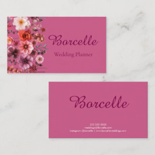 Pink Aesthetic Identity Wedding Planner Business Card