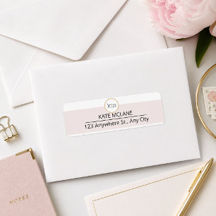 pink aesthetic professional business return address label