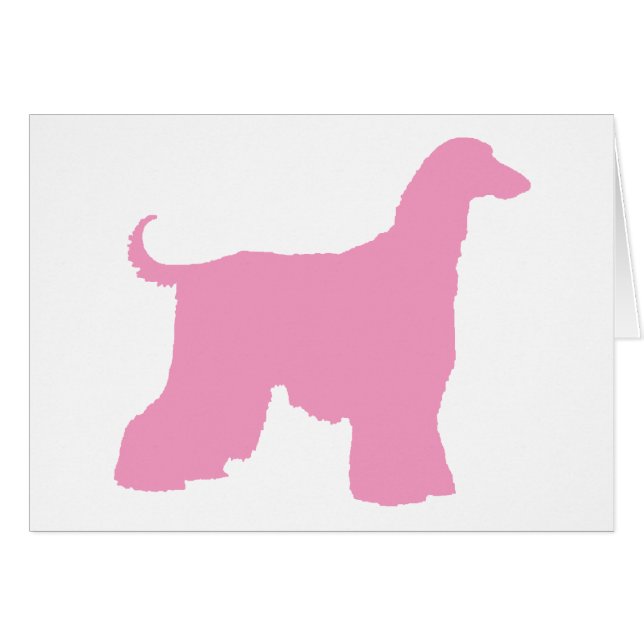 Pink Afghan Hound Dog (Front Horizontal)